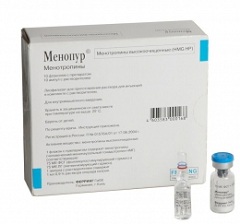 Лекарственная форма Менопура - лиофилизат для приготовления раствора