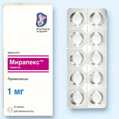 Мирапекс в таблетках